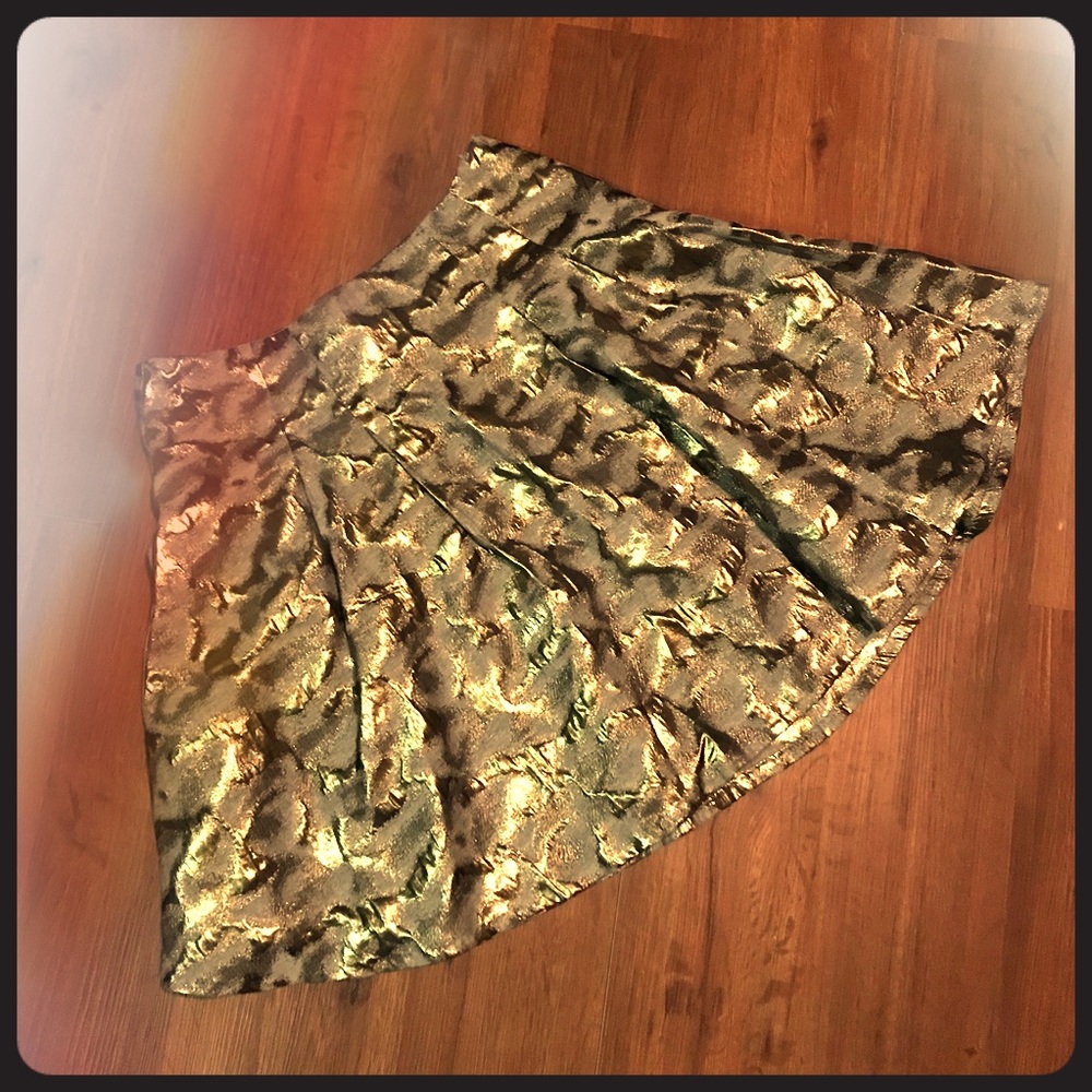 Gold and silver sparkly skirt
